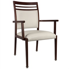 Pierce Wood-Look Metal Chair